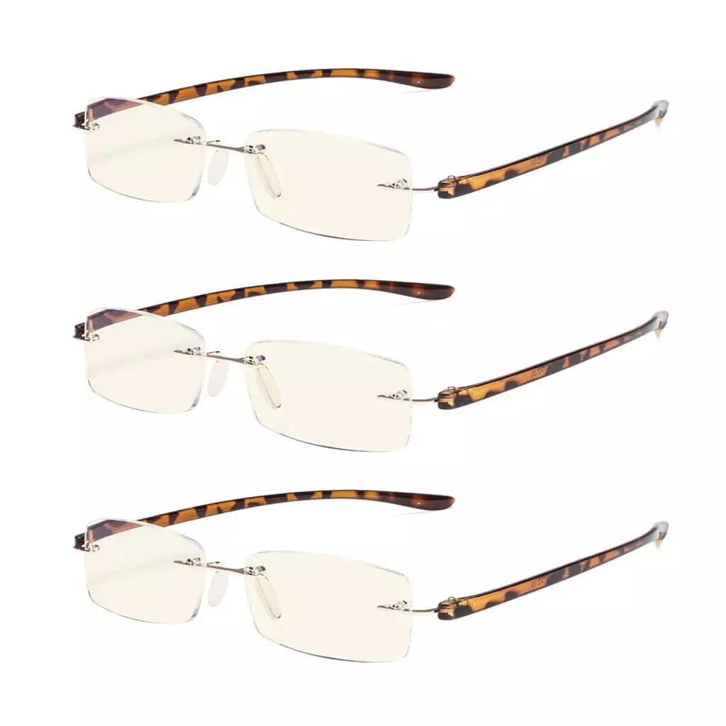3 Pack Lightweight Blue Light Filter Reading Glasses UVCG1eyekeeper.com