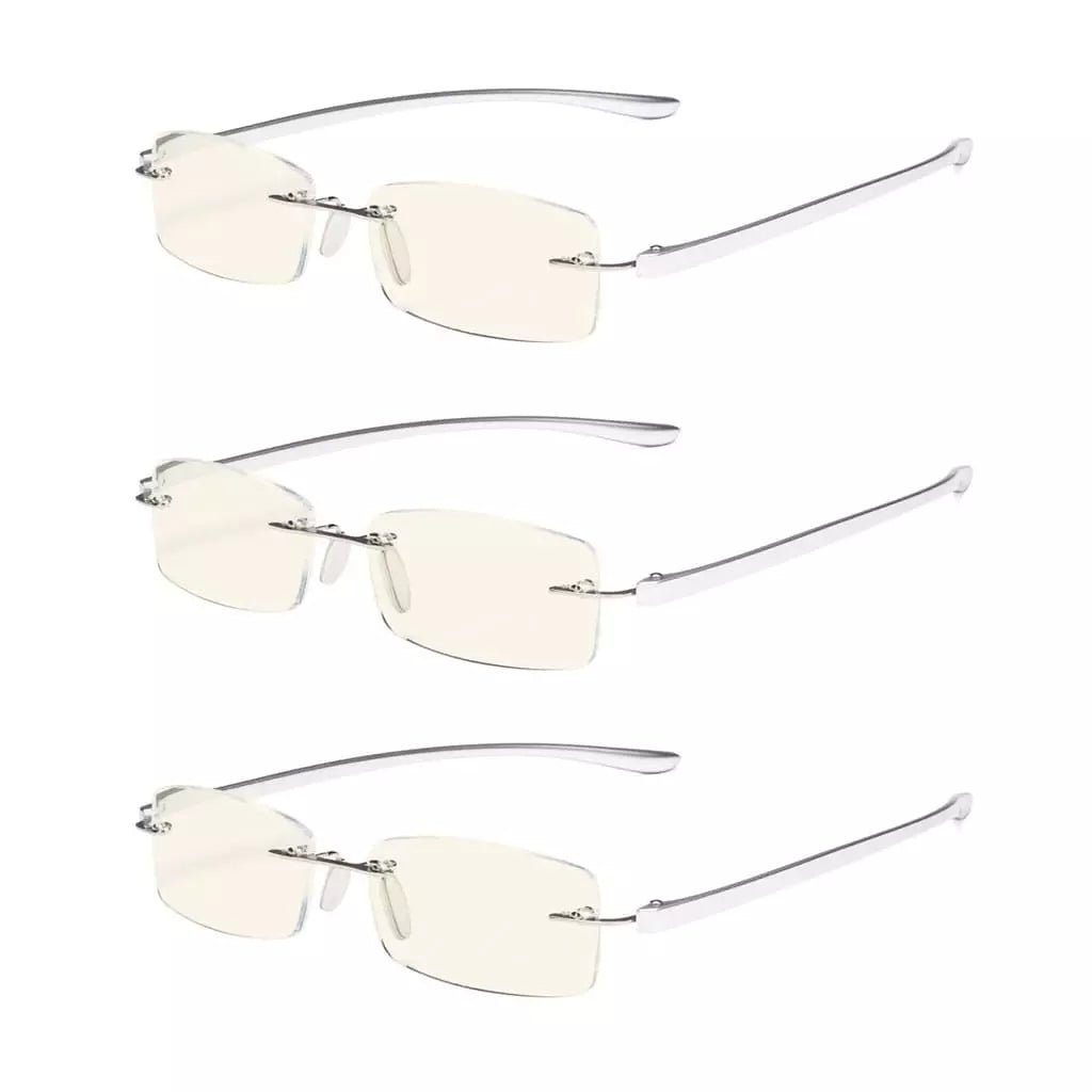 3 Pack Lightweight Blue Light Filter Reading Glasses UVCG1eyekeeper.com