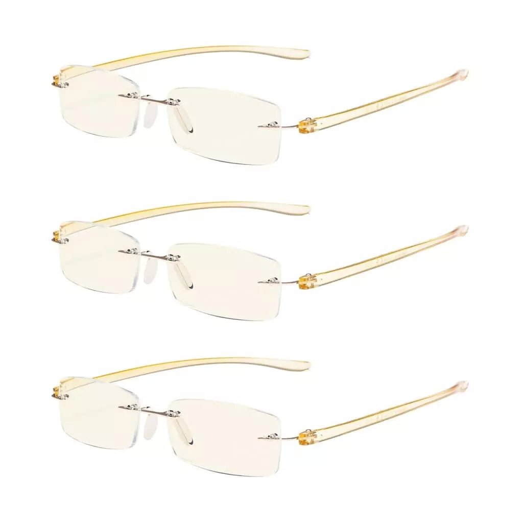 3 Pack Lightweight Blue Light Filter Reading Glasses UVCG1eyekeeper.com
