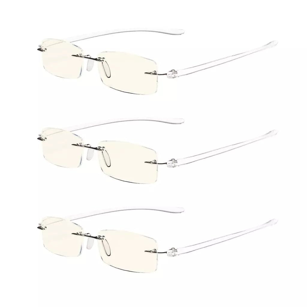 3 Pack Lightweight Blue Light Filter Reading Glasses UVCG1eyekeeper.com