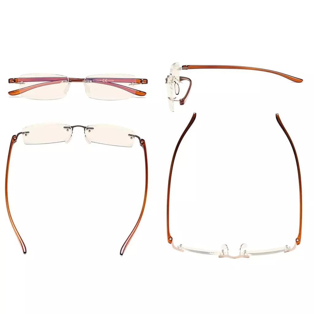 3 Pack Lightweight Blue Light Filter Reading Glasses UVCG1eyekeeper.com