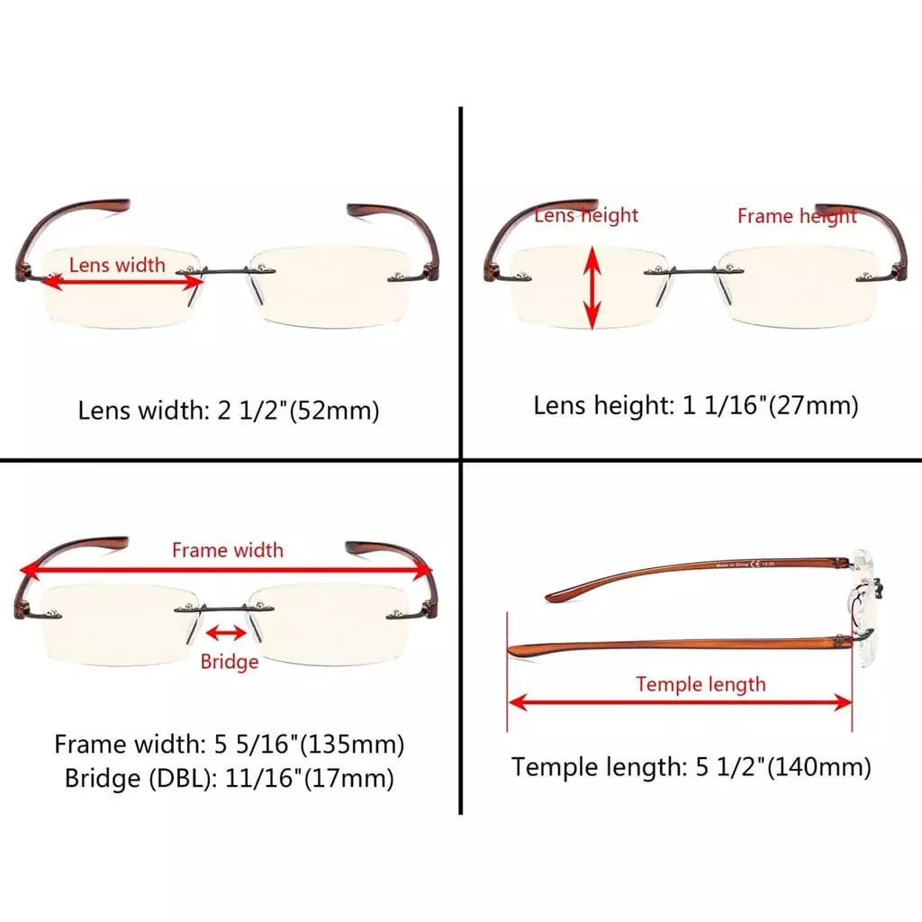 3 Pack Lightweight Blue Light Filter Reading Glasses UVCG1eyekeeper.com