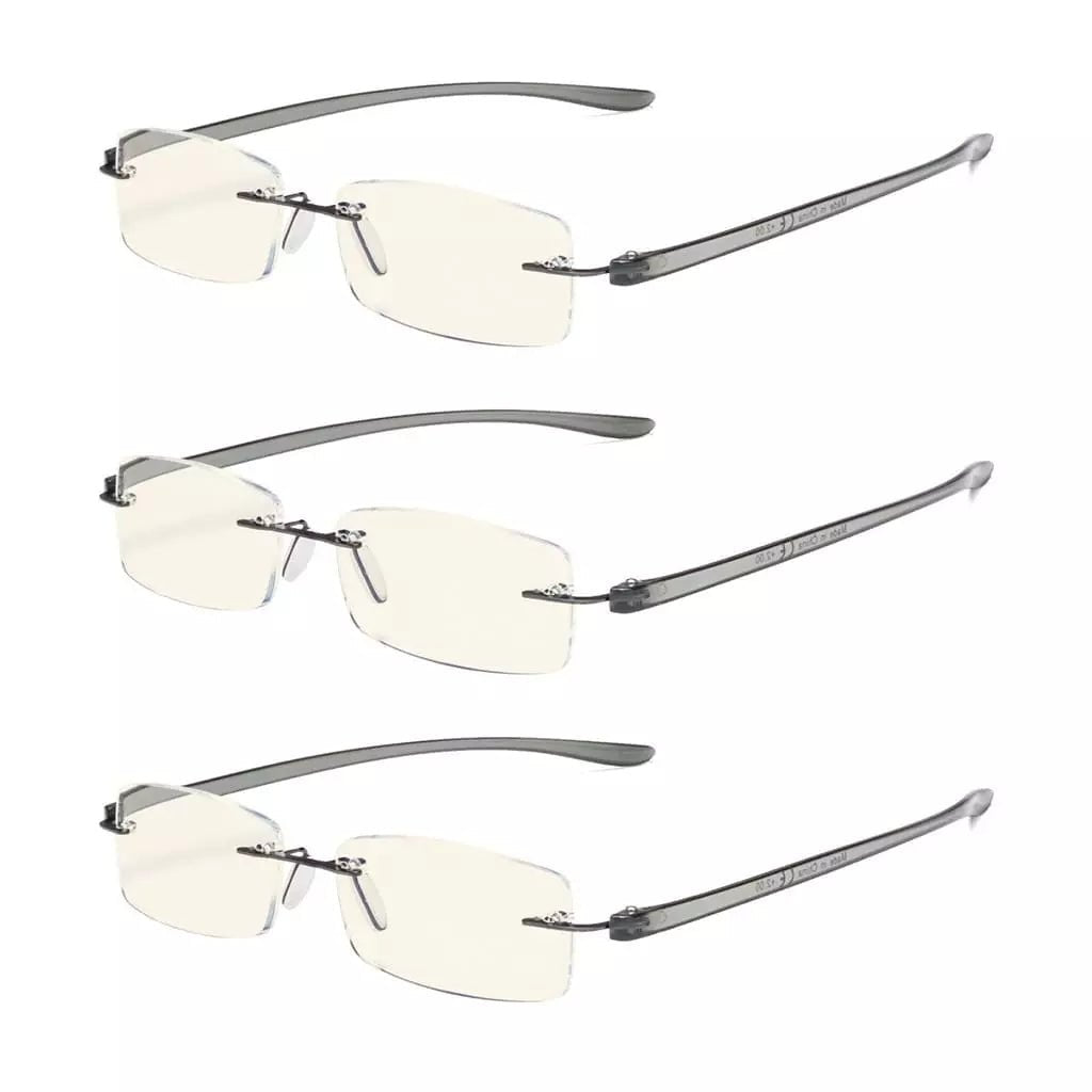 3 Pack Lightweight Blue Light Filter Reading Glasses UVCG1eyekeeper.com