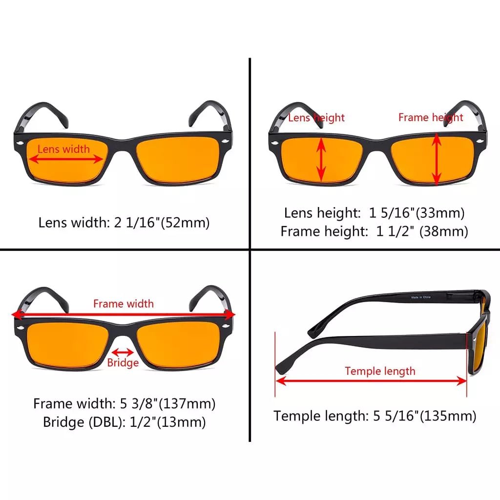 Rectangle Stylish Blue Light Blocking Reading Glasses DS108eyekeeper.com