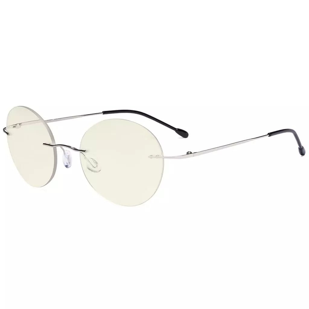 Rimless Round Multifocus Progressive Reading Glasses MWK9910eyekeeper.com