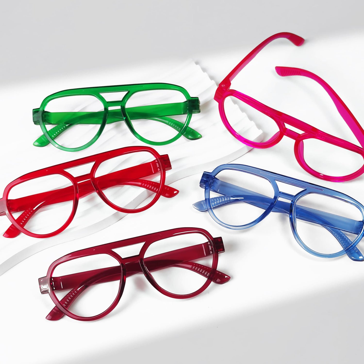 Metalless Screwless Thick Spring Hinge Flying Reading Glasses R2312 - eyekeeper.com