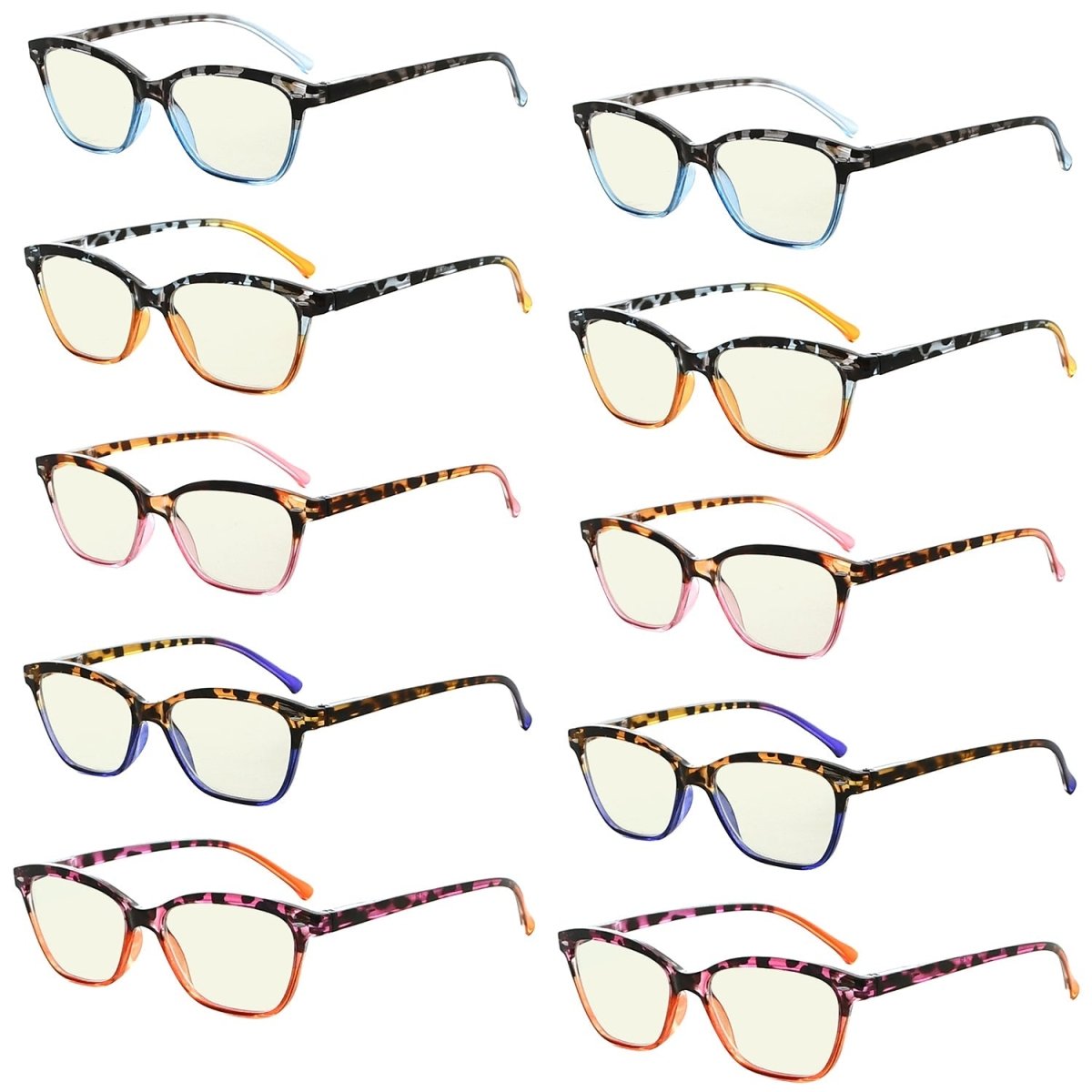 10 Pack Cat - eye Blue Light Filter Reading Glasses UVR9111eyekeeper.com