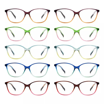 10 Pack Cat Eye Design Reading Glasses Two - tone Readers RFH2eyekeeper.com