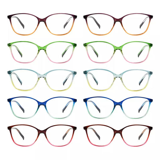 10 Pack Cat Eye Design Reading Glasses Two - tone Readers RFH2eyekeeper.com