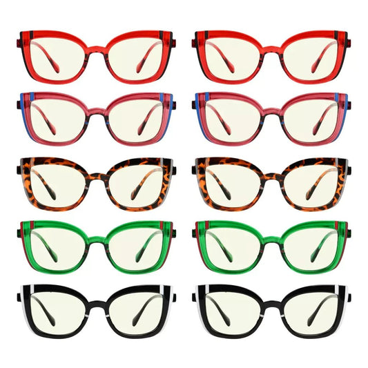 10 Pack Colorful Blue Light Blocking Glasses Computer Eyeglasses UV2117eyekeeper.com