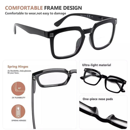 10 Pack Comfort Modern Square Reading Glasses R2104eyekeeper.com