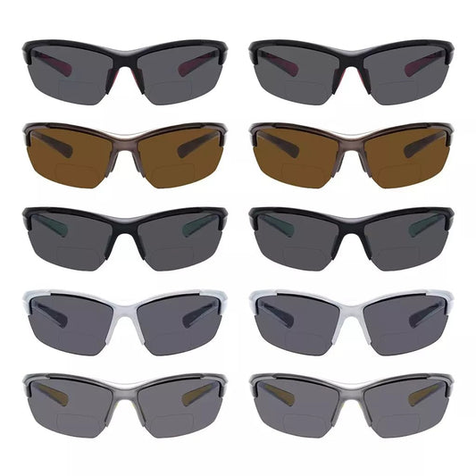 10 Pack TR90 Frame Bifocal Sunglasses Sports Sunshine Readers SG901eyekeeper.com