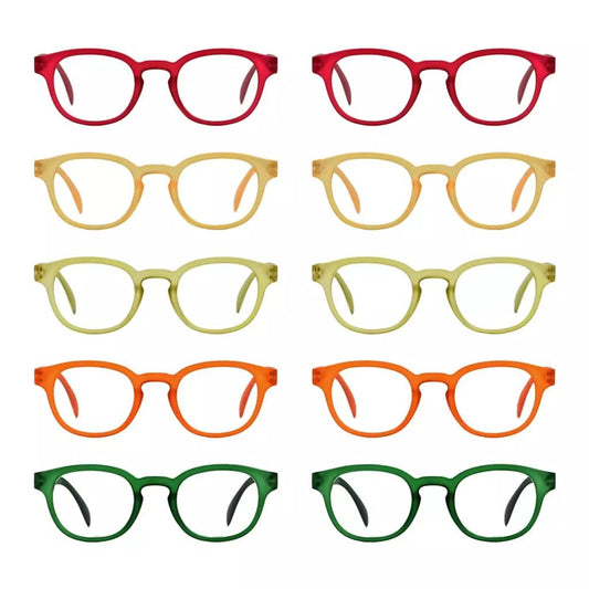 10 Packs Oval Reading Glasses Cute Readers R124eyekeeper.com