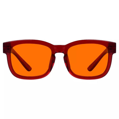 100% Blue Blocking Glasses Square Orange Lens Metalless Screwless Eyewear R033 - B98eyekeeper.com