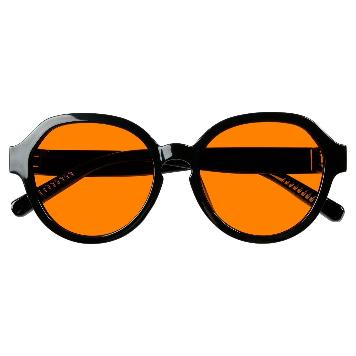 100% Blue Blocking Orange Glasses Oversized Metalless Nighttime Eyewear R2317 - B98eyekeeper.com