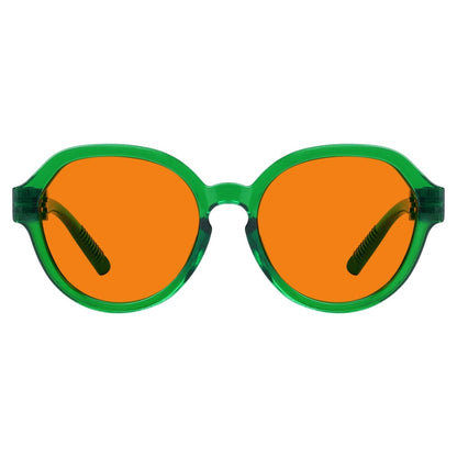 100% Blue Blocking Orange Glasses Oversized Metalless Nighttime Eyewear R2317 - B98eyekeeper.com