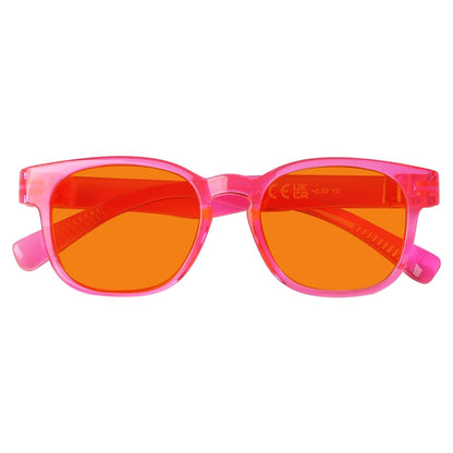 100% Blue Blocking Orange Lens Square Metalless Glasses NR144 - B98eyekeeper.com