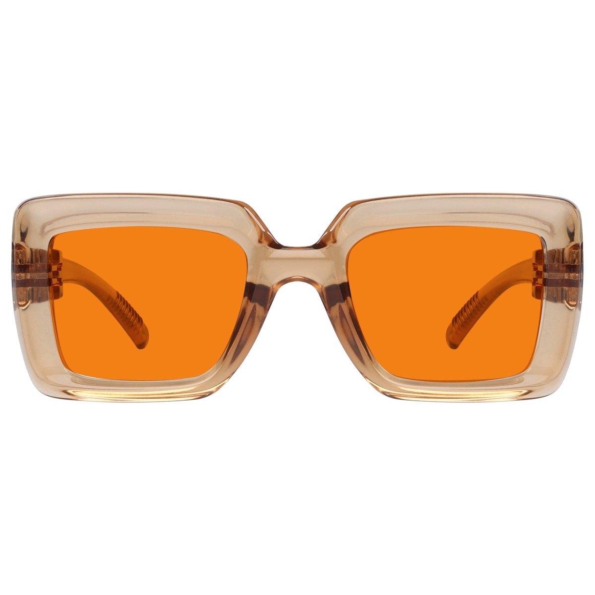 100% Blue Light Blocking Orange Thick Frame Screwless Eyewear NR2101 - B98eyekeeper.com