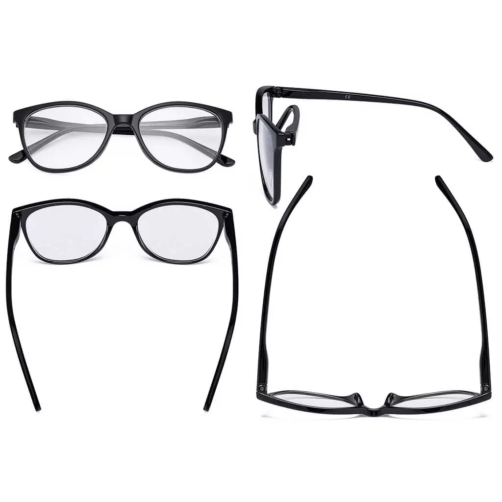 12 Pack Cat - eye Oversized Reading Glasses Stylish Readres FH1570eyekeeper.com