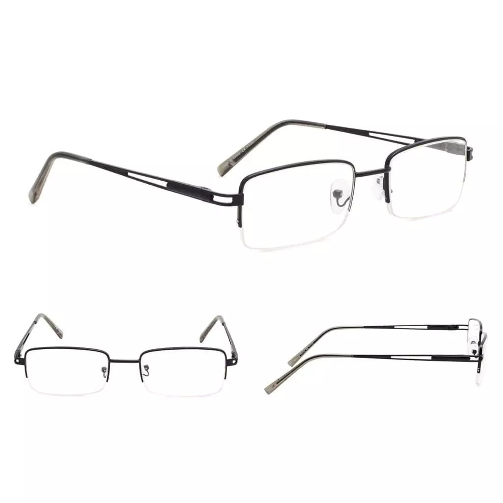 12 Pack Half - rim Metal Reading Glasses with Reading Sunglasses R15014eyekeeper.com