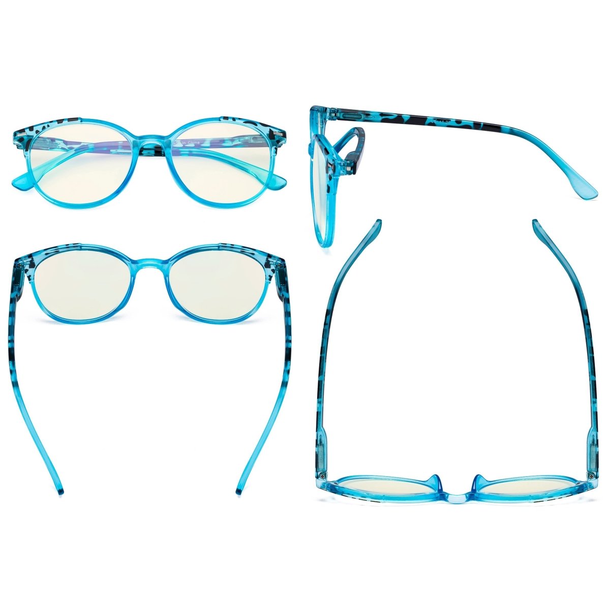 12 Pack Ladies Pattern Design Blue Light Blocking Reading Glasses UVR9002Deyekeeper.com