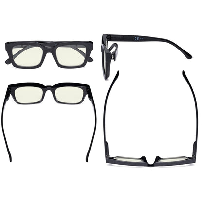 12 Pack Square Blue Light Filter Reading Glasses Computer Readers UVR9106eyekeeper.com