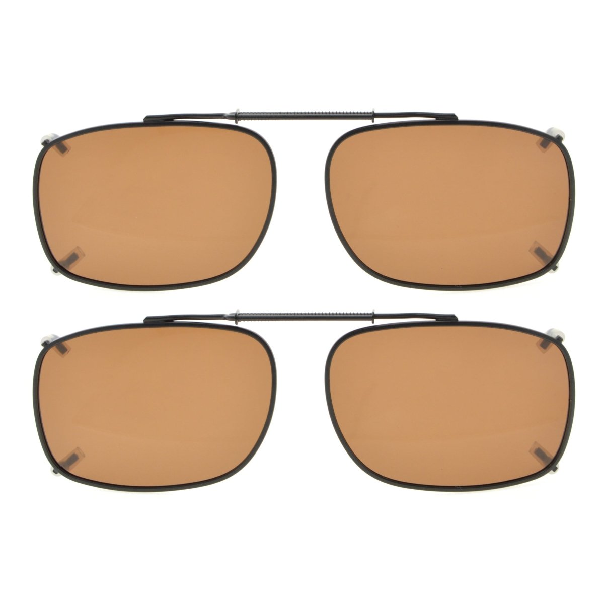 2 Pack Fashion Retro Clip on Sunglasses Polarized C86 (52MMx36MM)eyekeeper.com