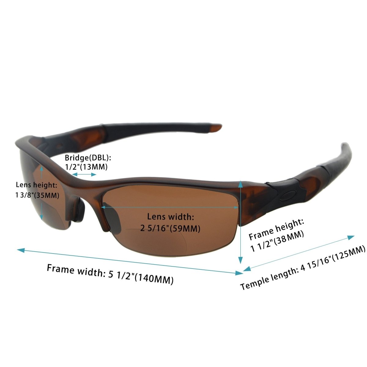 2 Pack Half - rim Sport Bifocal Fashion Polarized Sunglasses TH6166eyekeeper.com