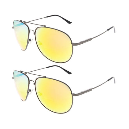 2 Pack Pilot Full Rim Bifocal Reading Sunglasses Chic Readers SG1802eyekeeper.com