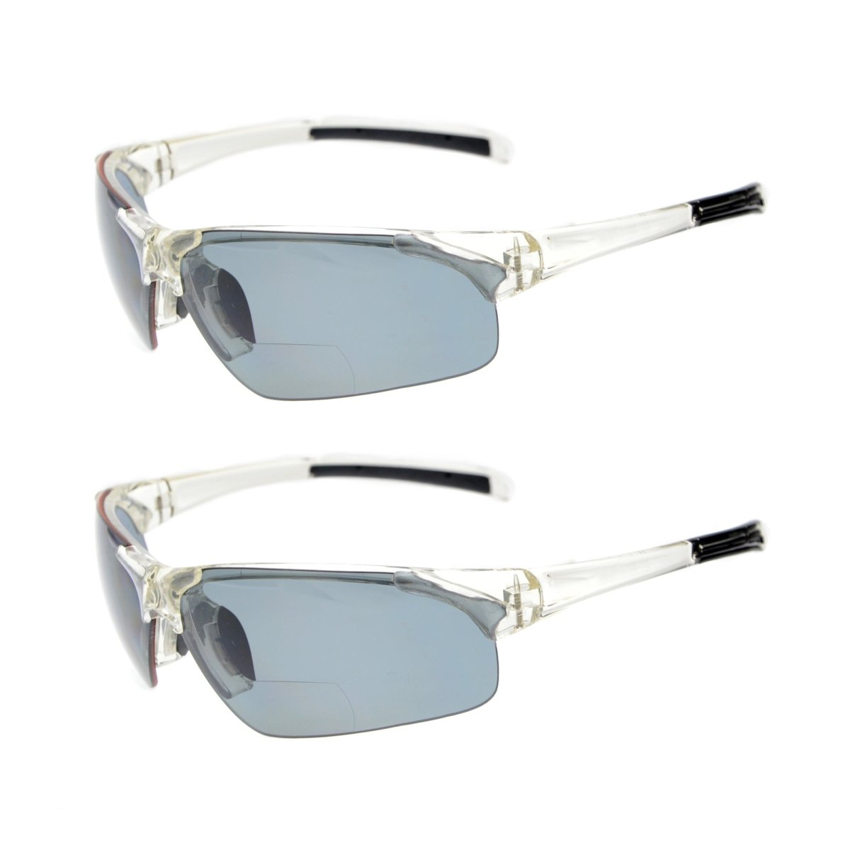 2 Pack TR90 Half - Rim Sport Bifocal Reading Sunglasses TH6186PGSGeyekeeper.com