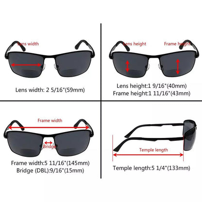 3 Pack Bifocal Sunglasses Sunshine Readers Outdoor Reading Glasses SG802eyekeeper.com