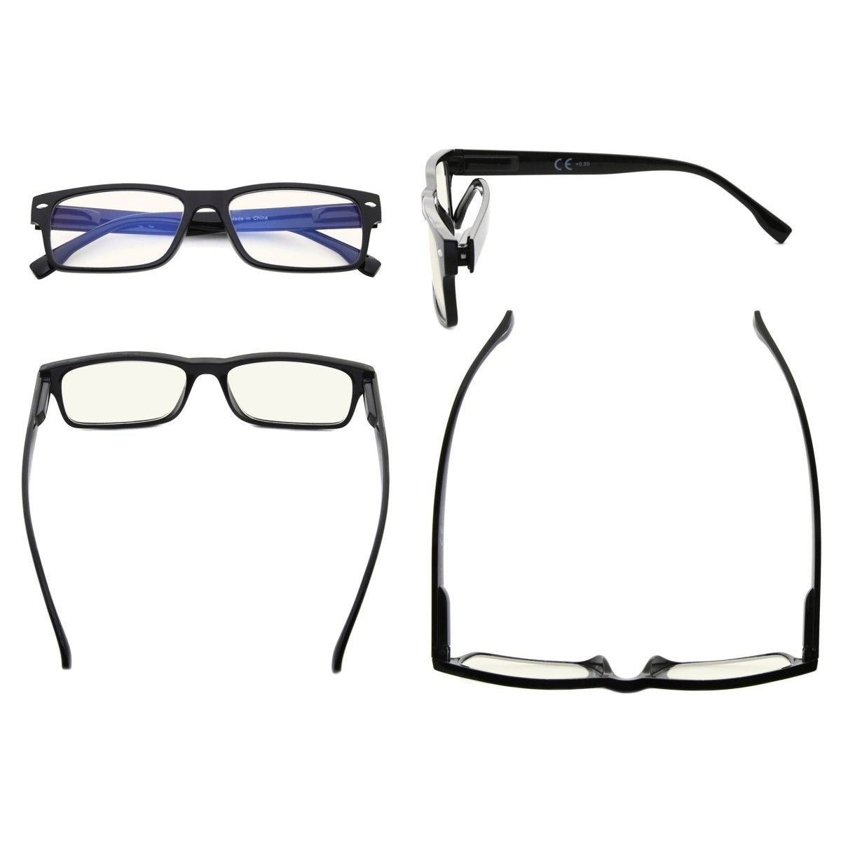 3 Pack Blue Light Filter Reading Glasses Computer Readers UVR108eyekeeper.com