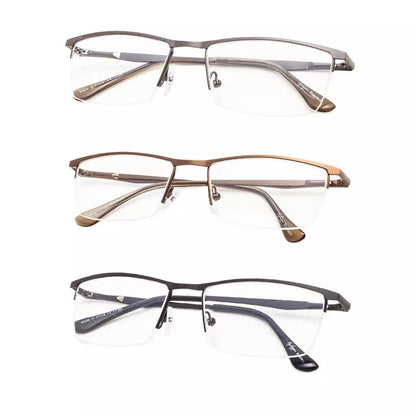 3 Pack Half - rim Metal Frame Reading Glasses R1614eyekeeper.com