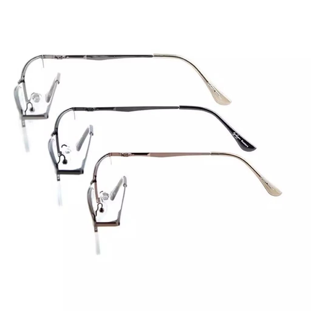 3 Pack Half - rim Metal Frame Reading Glasses R1614eyekeeper.com