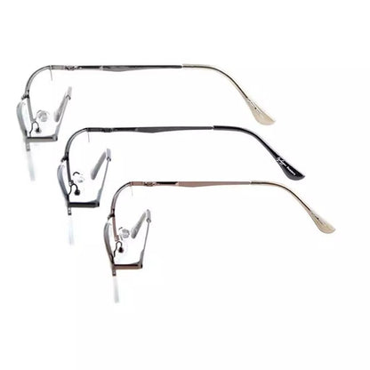 3 Pack Half - rim Metal Frame Reading Glasses R1614eyekeeper.com