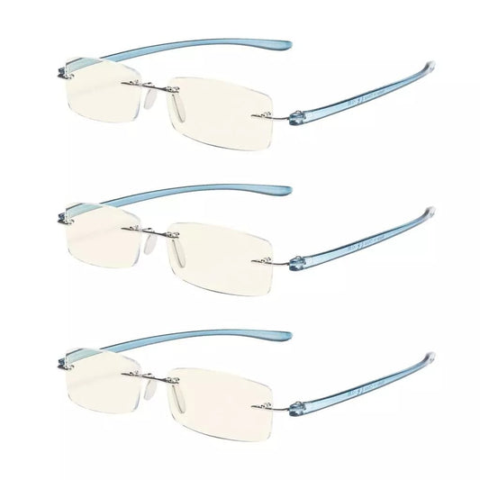 3 Pack Lightweight Blue Light Filter Reading Glasses UVCG1eyekeeper.com