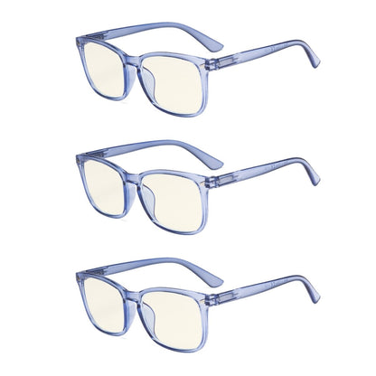 3 Pack Classic Trendy Blue Light Filter Reading Glasses UVRT1801