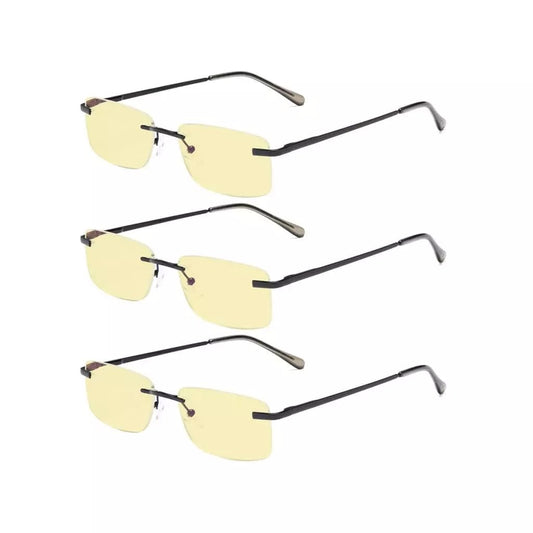 3 Pack Rimless Blue Light Blocking Readers TMCG1612eyekeeper.com