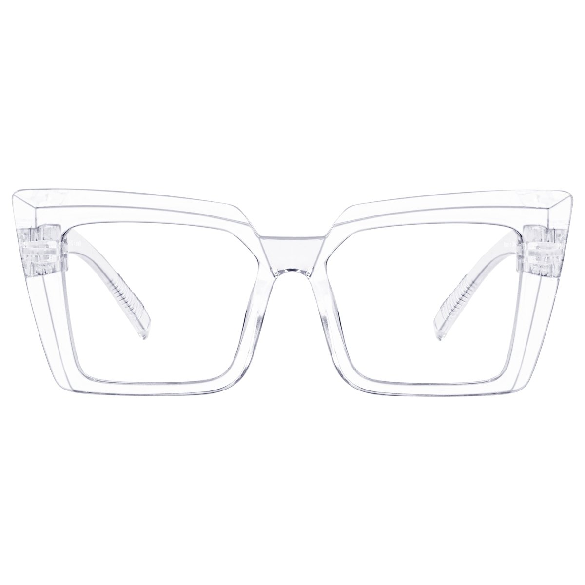 30% Blue Light Blocking Oversized Metalless Screwless Cat - eye Eyeglasses NR2141 - B15eyekeeper.com