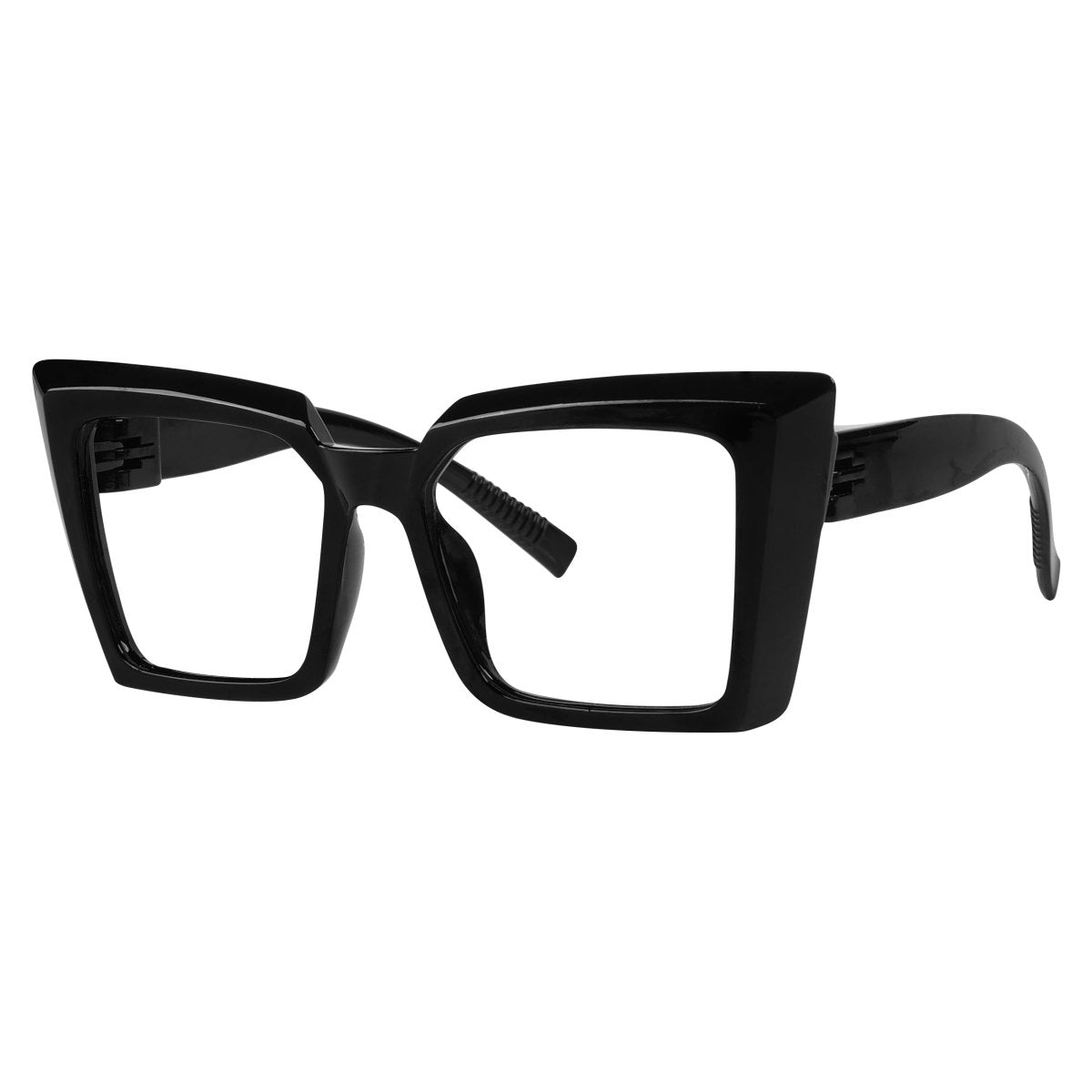 30% Blue Light Blocking Oversized Metalless Screwless Cat - eye Eyeglasses NR2141 - B15eyekeeper.com