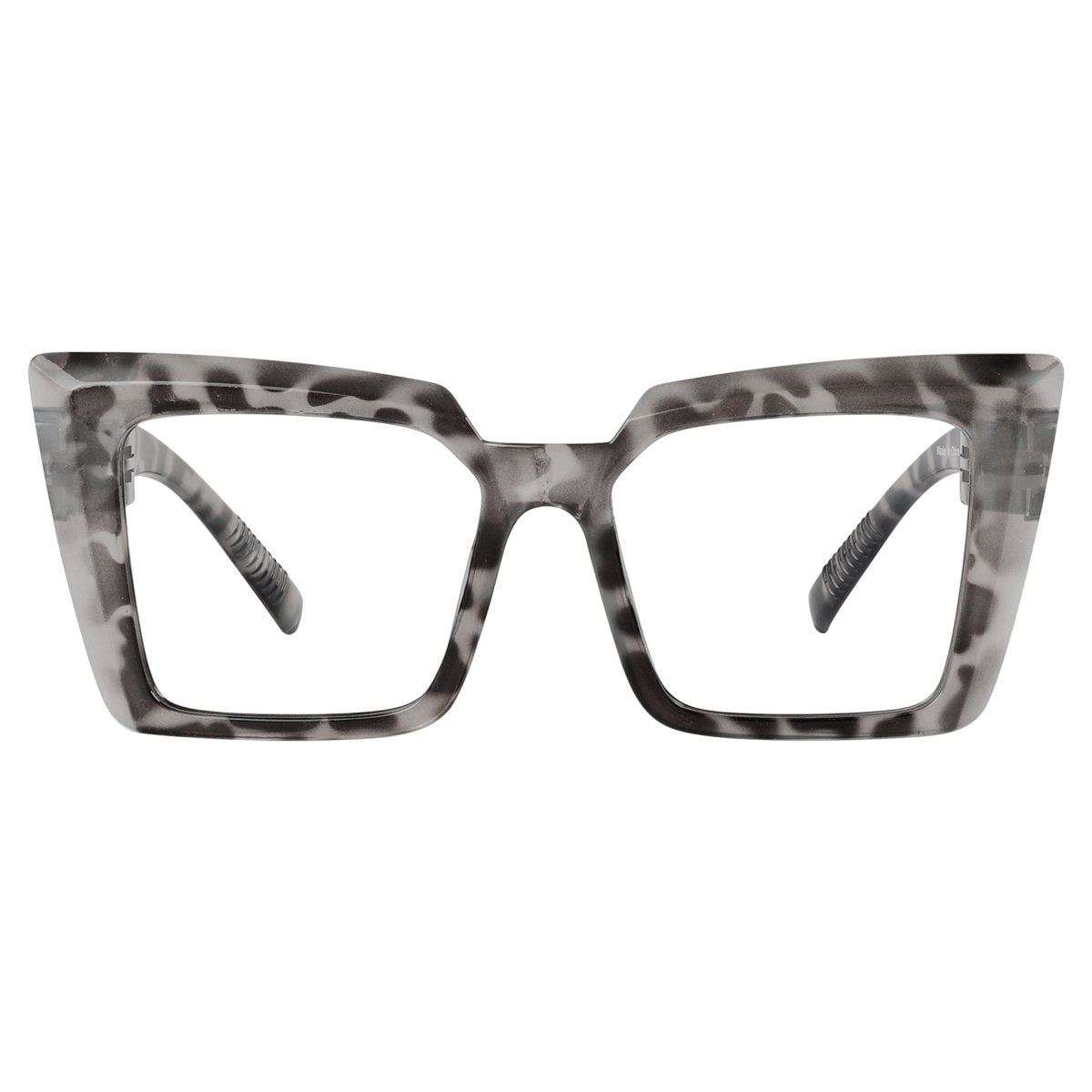 30% Blue Light Blocking Oversized Metalless Screwless Cat - eye Eyeglasses NR2141 - B15eyekeeper.com