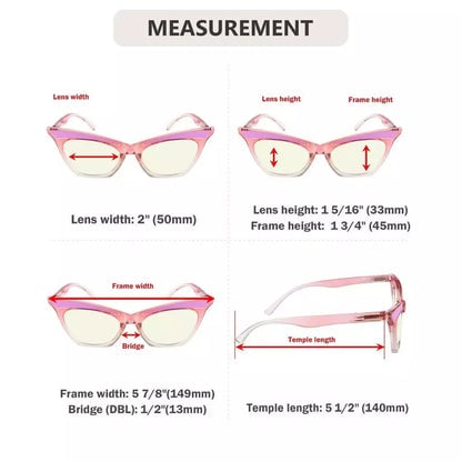 4 Pack Cat - eye Blue Light Filter Reading Glasses UV2132eyekeeper.com