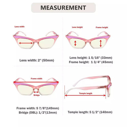4 Pack Cat - eye Blue Light Filter Reading Glasses UV2132eyekeeper.com