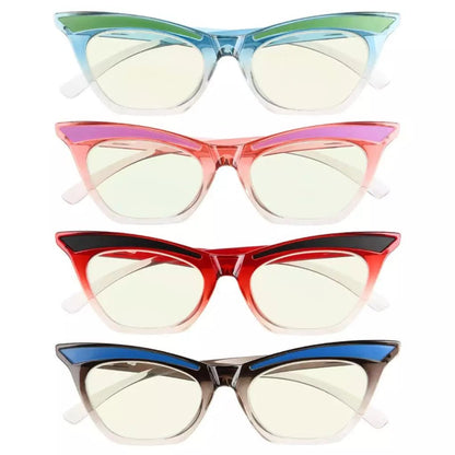 4 Pack Cat - eye Blue Light Filter Reading Glasses UV2132eyekeeper.com