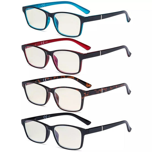 4 Pack Comfort Blue Light Filter Reading Glasses UVE19042eyekeeper.com