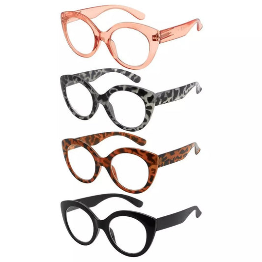 4 Pack Fashionable Cat - eye Reading Glasses R2012eyekeeper.com