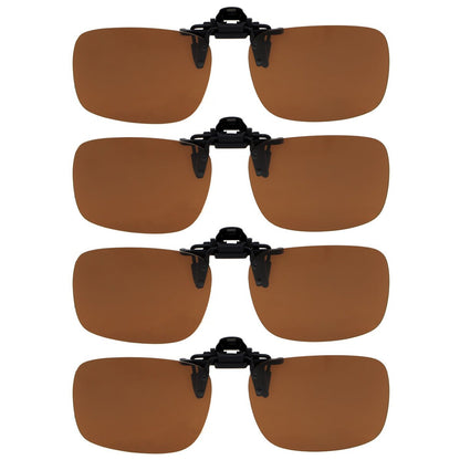 4 Pack Flip up Clip on Sunglasses Polarized JQ3 (60MMx43MM)eyekeeper.com