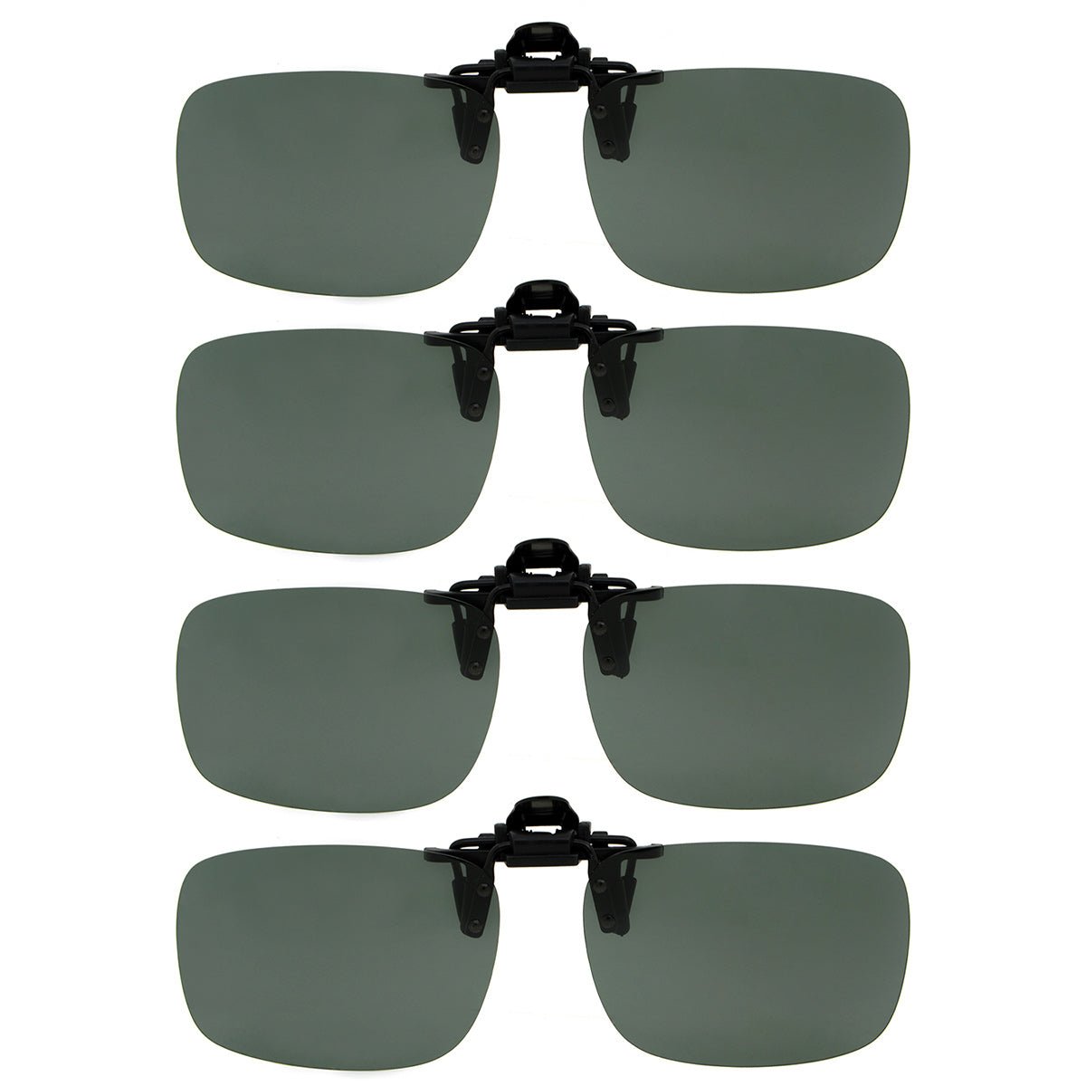 4 Pack Flip up Clip on Sunglasses Polarized JQ3 (60MMx43MM)eyekeeper.com