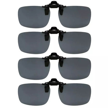 4 Pack Flip up Clip on Sunglasses Polarized JQ3 (60MMx43MM)eyekeeper.com