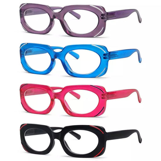 4 Pack Funny Reading Glasses Stylish Readers R2136eyekeeper.com